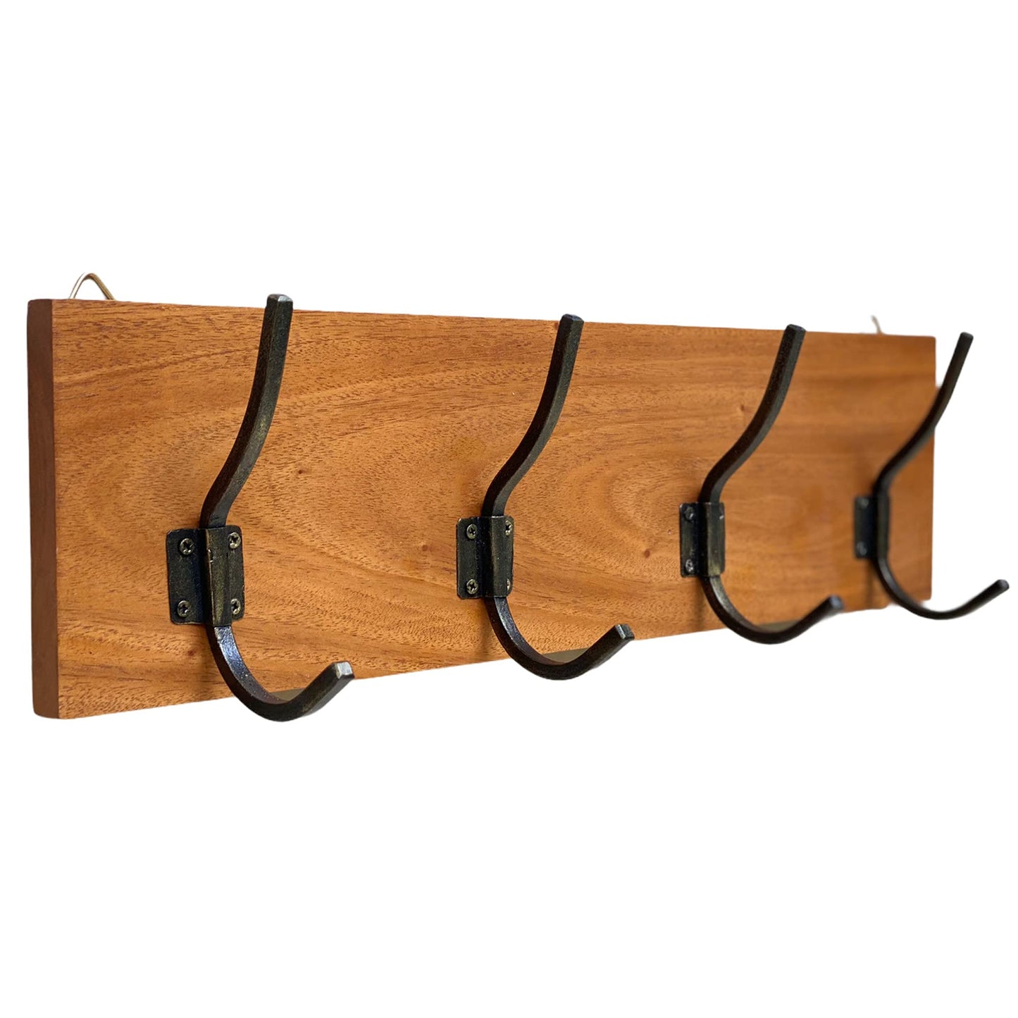 Rustic Farmhouse Wooden Coat Racks – Handcrafted Wall Mounted Hanger Racks with 4–5 Hooks in Reclaimed Wood, Mahogany & Pine, Perfect for Entryway, Hallway, Bedroom, or Bathroom