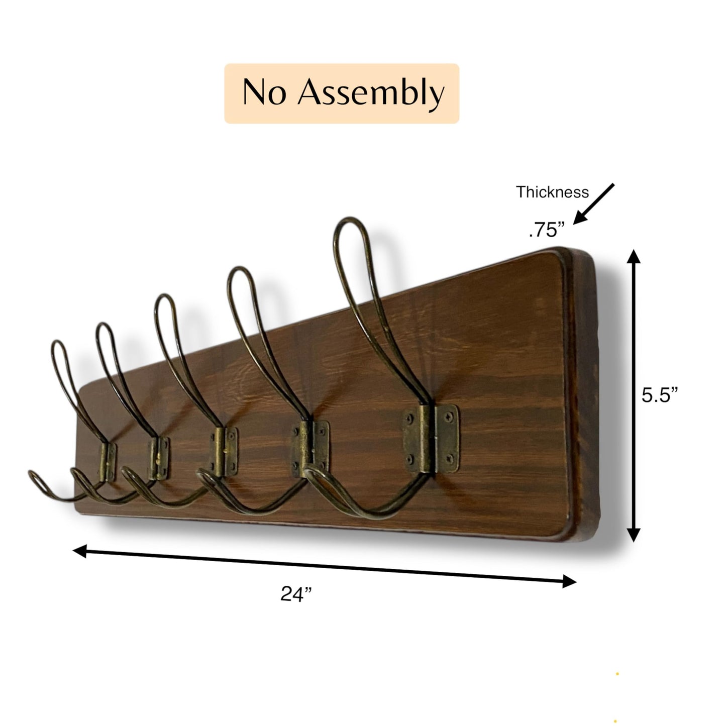 Rustic Farmhouse Wooden Coat Racks – Handcrafted Wall Mounted Hanger Racks with 4–5 Hooks in Reclaimed Wood, Mahogany & Pine, Perfect for Entryway, Hallway, Bedroom, or Bathroom