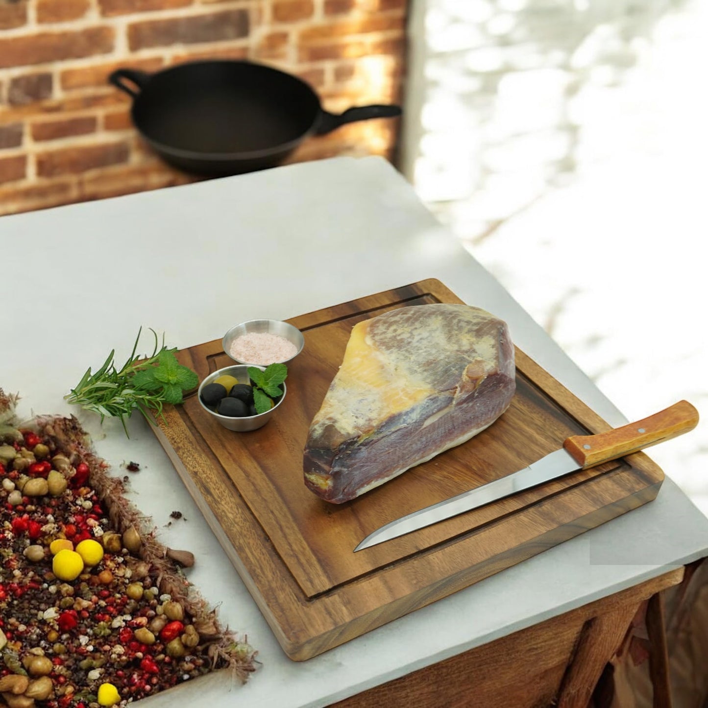 Acacia Wood Square Plates