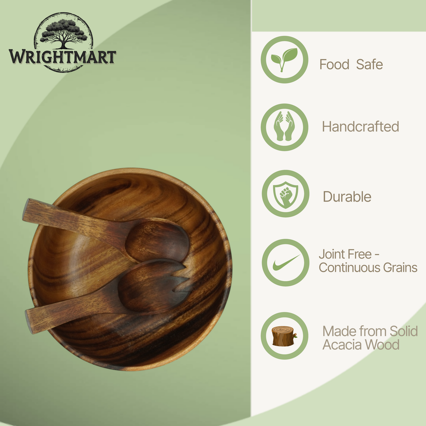 Acacia Wood Bowls - Multiple Size & Set Options Available