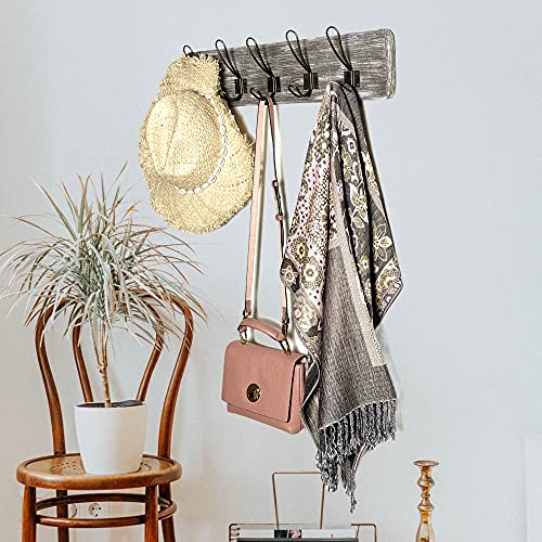Rustic Farmhouse Wooden Coat Racks – Handcrafted Wall Mounted Hanger Racks with 4–5 Hooks in Reclaimed Wood, Mahogany & Pine, Perfect for Entryway, Hallway, Bedroom, or Bathroom