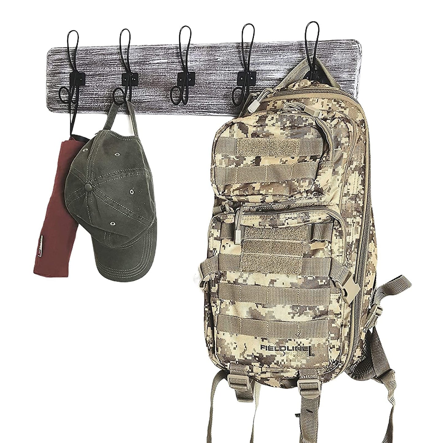 Rustic Farmhouse Wooden Coat Racks – Handcrafted Wall Mounted Hanger Racks with 4–5 Hooks in Reclaimed Wood, Mahogany & Pine, Perfect for Entryway, Hallway, Bedroom, or Bathroom