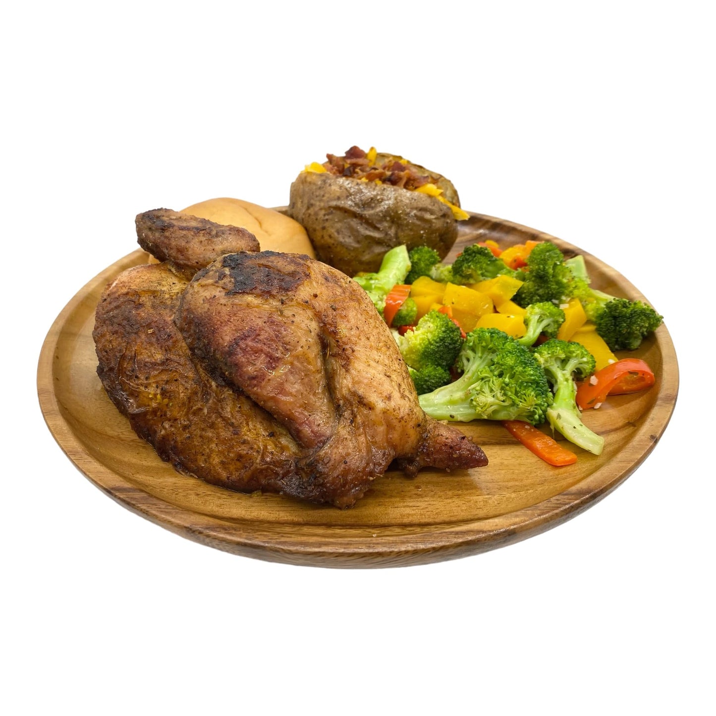 WRIGHTMART Wooden Plates, Set of 4 Wood Servers, Dinnerware Handcrafted of Acacia Hardwood, Versatile Tableware, for Dinner, Lunch, Breakfast, Charger Plate, Platter, Natural