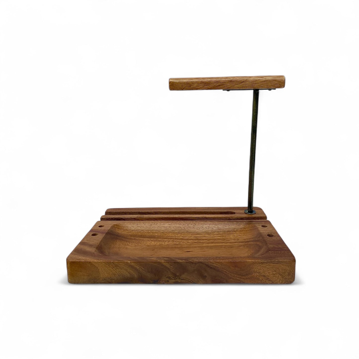 WRIGHTMART Wooden Headphone Stand for Over-Ear Headphones, Cell Phone, iPad, iPhone, Compatible with Bose, Beats, Sony, Sennheiser, Made from Beautiful Acacia Wood