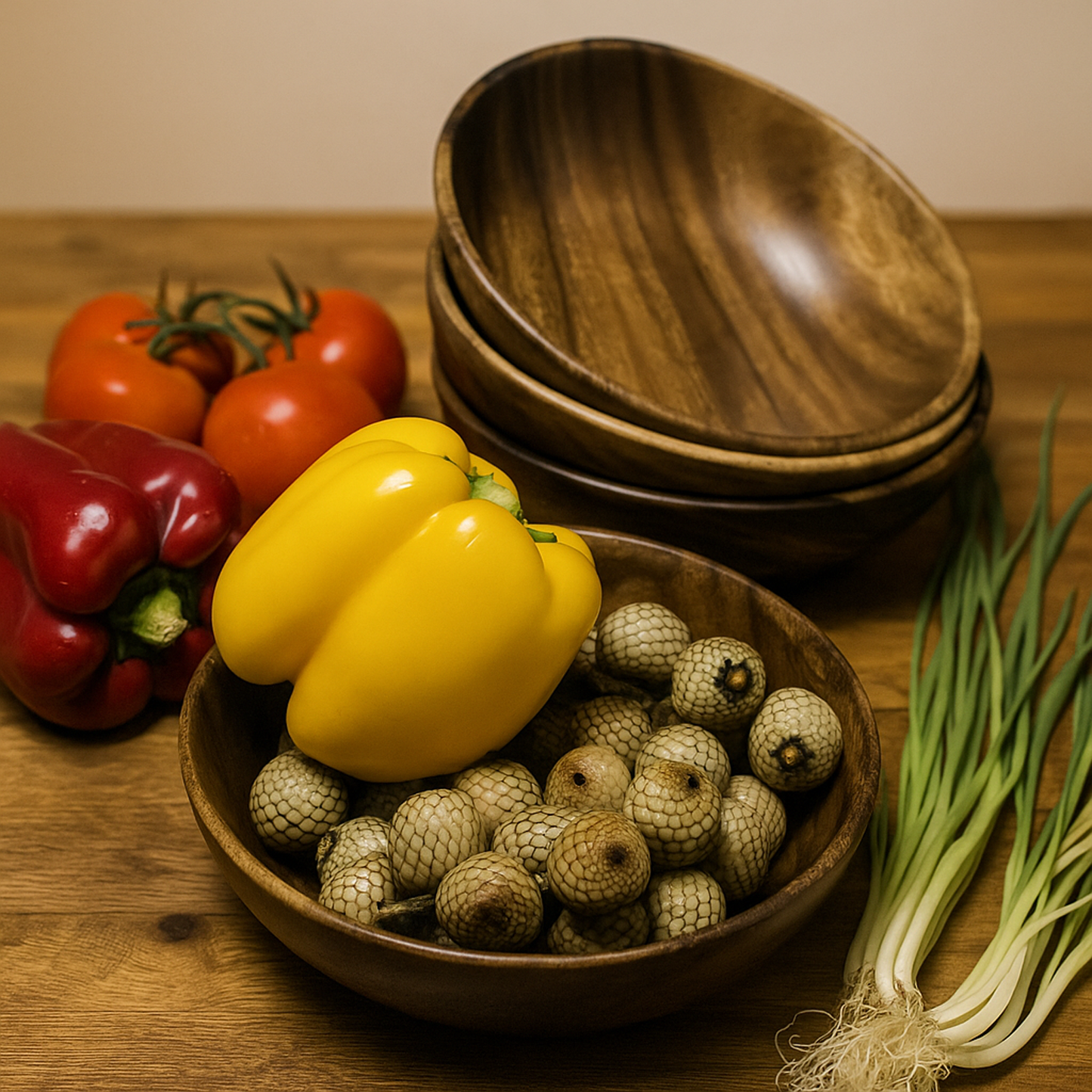 Acacia Wood Bowls - Multiple Size & Set Options Available