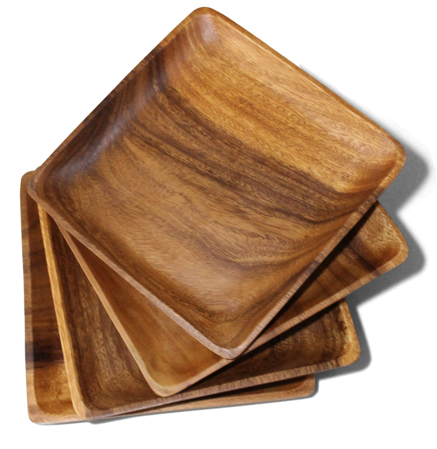 Acacia Wood Square Plates