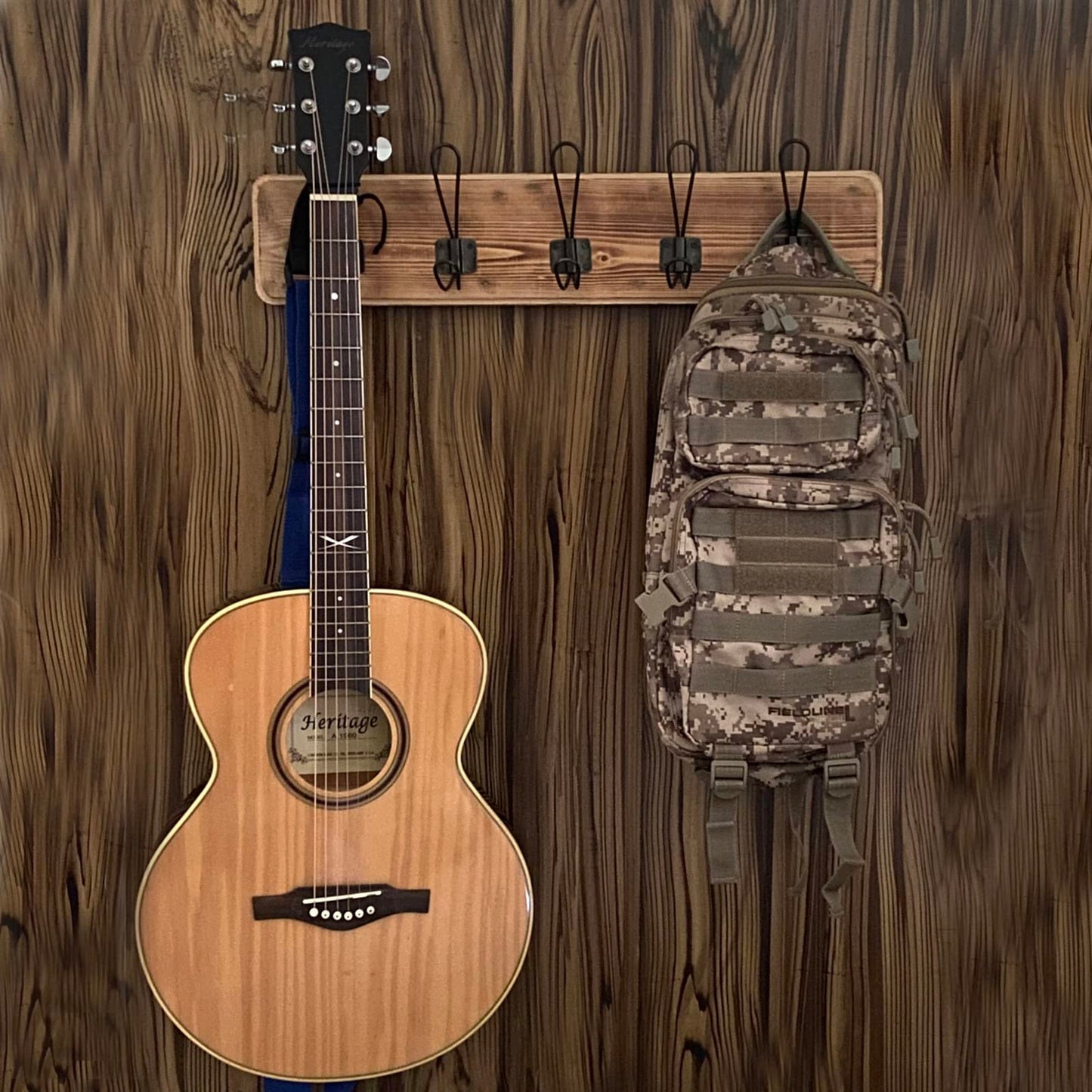 Rustic Farmhouse Wooden Coat Racks – Handcrafted Wall Mounted Hanger Racks with 4–5 Hooks in Reclaimed Wood, Mahogany & Pine, Perfect for Entryway, Hallway, Bedroom, or Bathroom