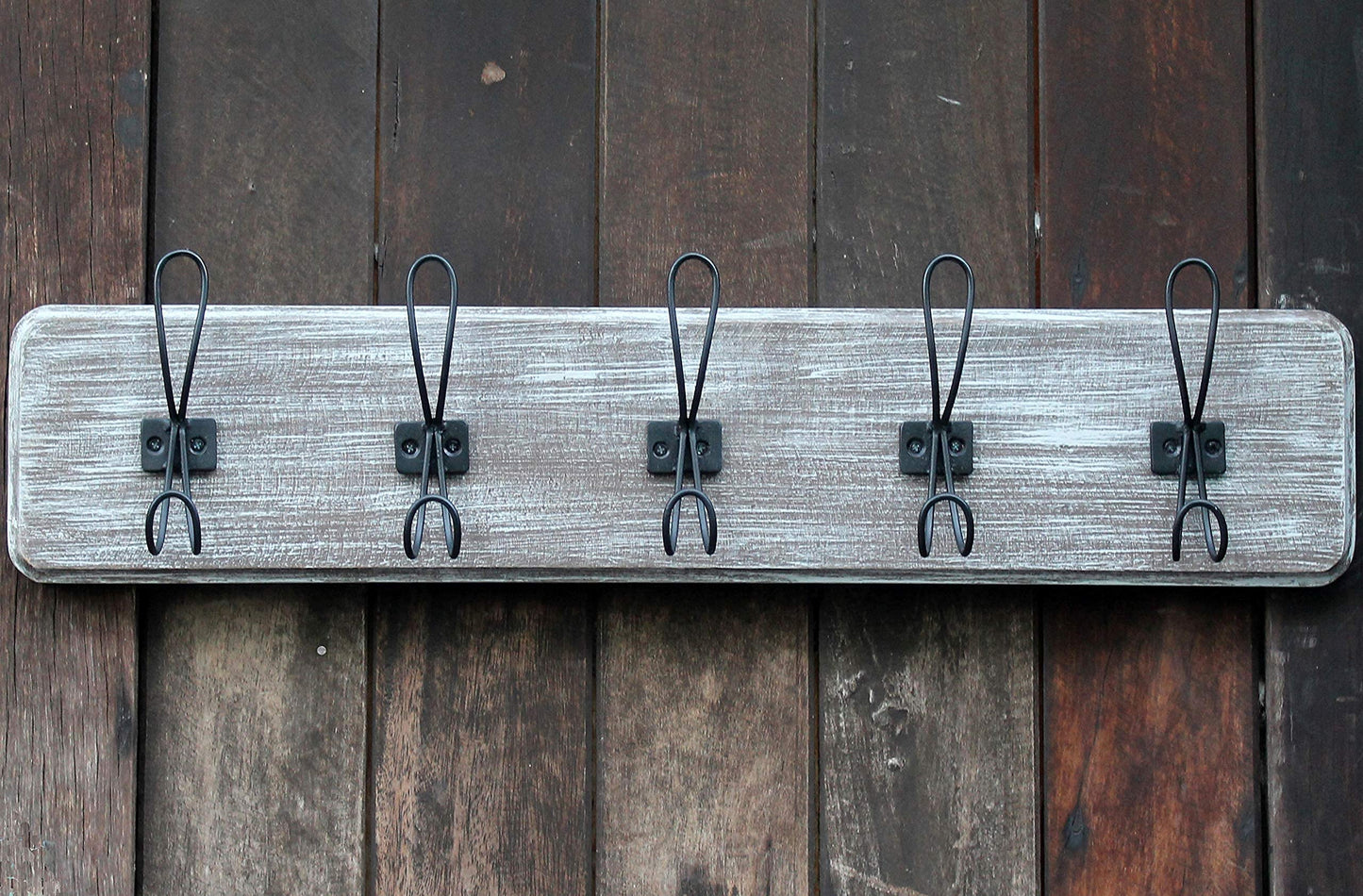 Rustic Farmhouse Wooden Coat Racks – Handcrafted Wall Mounted Hanger Racks with 4–5 Hooks in Reclaimed Wood, Mahogany & Pine, Perfect for Entryway, Hallway, Bedroom, or Bathroom