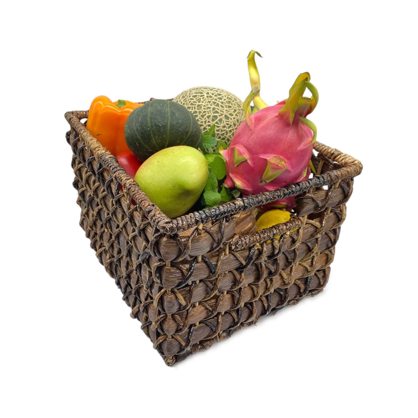 Wrightmart Storage Baskets, Natural Handwoven Seagrass Set of 3, Decorative Home Organizer for Shelves, Pantry, Living Room, Bedroom, Office (Natural Abaca Weave)